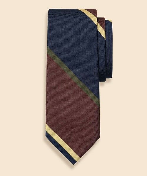 シルクワイドマルチストライプ レップタイ