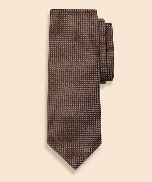 本日限定値下未使用タグ付】Brooks Brothers』シルクストール小紋柄 シルク／コットン ミニフラワー ジャカードタイ | Brooks