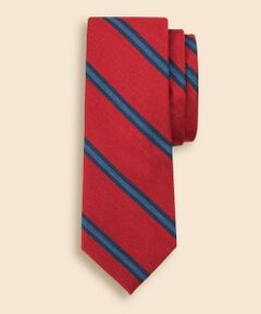 Brooks Brothers ネクタイ ニットタイ レッド ボルドー ネイビー Brooks Brothers 極美品 未使用に近い ニットタイボーダー