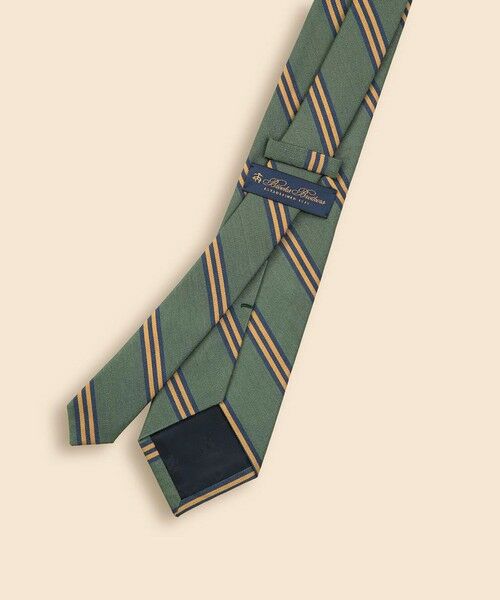 Brooks Brothers / ブルックス ブラザーズ ネクタイ | タッサーシルク／コットン　BB#1ストライプタイ | 詳細1