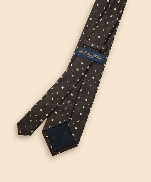 Brooks Brothers / ブルックス ブラザーズ ネクタイ | シルク　スクエアフラワー×ドット　ジャカードタイ | 詳細1