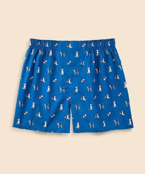Brooks Brothers / ブルックス ブラザーズ ボクサーパンツ・ブリーフ | コットンブロードクロス アニマルプリント ボクサーショーツ Traditional Fit(ブルー)