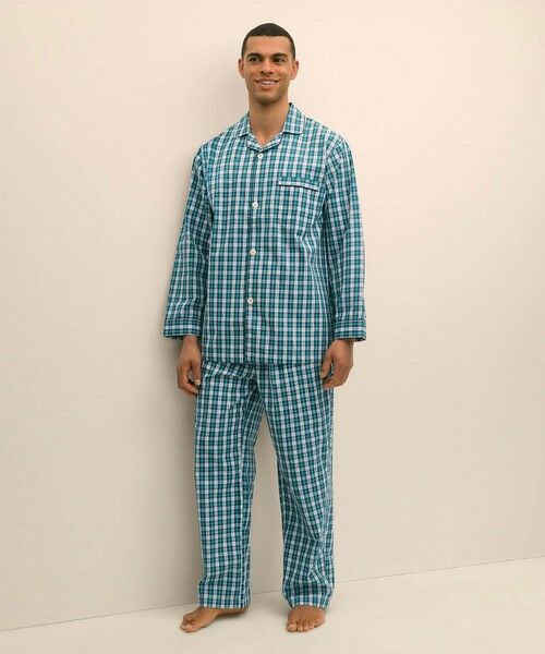 Brooks Brothers/ブルックス ブラザーズ コットンブロードクロス チェック パジャマ ネイビー L Brooks Brothers/ブルックス ブラザーズ コットンブロードクロス チェック パジャマ ネイビー L