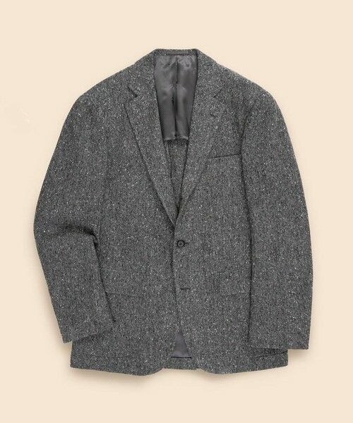 Brooks Brothers/ブルックス ブラザーズ ウールドネガルツイード フックベント 段返り3釦サックジャケット Traditional MadebyRINGJACKET グレー 38SHT Brooks Brothers/ブルックス ブラザーズ ウールドネガルツイード フックベント 段返り3釦サックジャケット Traditional MadebyRINGJACKET グレー 38SHT
