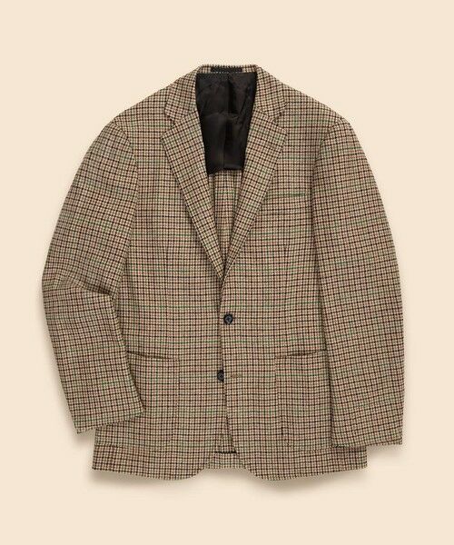 Brooks Brothers/ブルックス ブラザーズ ウールツイード ガンクラブチェック シングル2釦ジャケット Classic MadebyRINGJACKET ブラウン 40SHT Brooks Brothers/ブルックス ブラザーズ ウールツイード ガンクラブチェック シングル2釦ジャケット Classic MadebyRINGJACKET ブラウン 40SHT