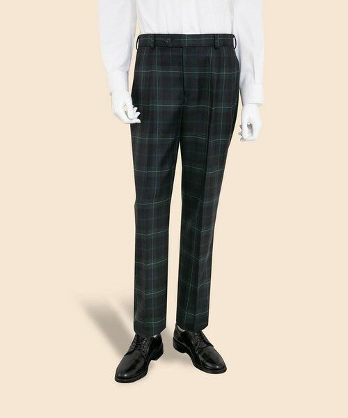 Brooks Brothers/ブルックス ブラザーズ ウールツイル ブラックウォッチ プリーテッド トラウザーズ Traditional グリーン 34inch Brooks Brothers/ブルックス ブラザーズ ウールツイル ブラックウォッチ プリーテッド トラウザーズ Traditional グリーン 34inch