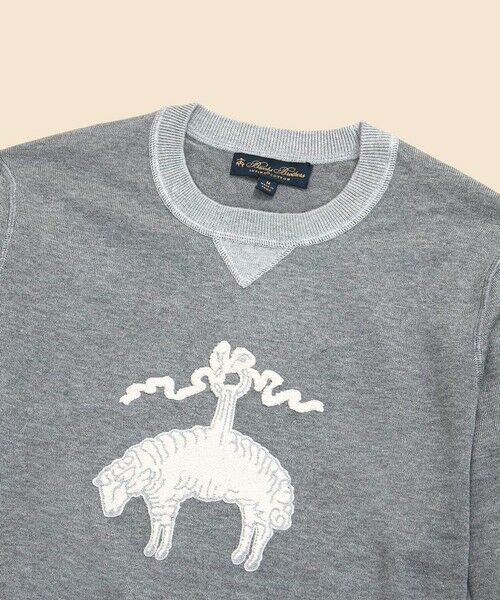 Brooks Brothers / ブルックス ブラザーズ ニット・セーター | スーピマコットン GFワッペン クルーネックセーター | 詳細1