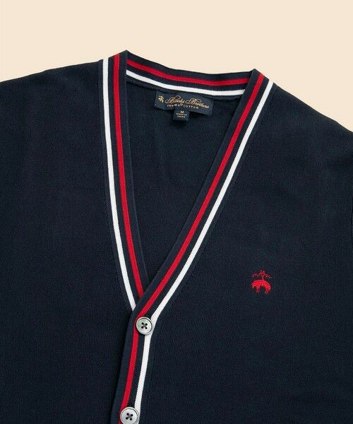 Brooks Brothers / ブルックス ブラザーズ カーディガン・ボレロ | スーピマコットン　GFロゴ　ヴィンテージクラブ　Vネックカーディガン | 詳細1
