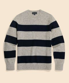 Brooks Brothers / ブルックス ブラザーズ ニット・セーター | ウール　ストライプ　クルーネックセーター