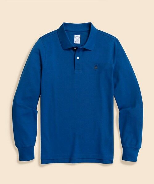 Brooks Brothers/ブルックス ブラザーズ スーピマコットンストレッチピケ GFロゴ ロングスリーブポロシャツ Slim Fit ブルー M Brooks Brothers/ブルックス ブラザーズ スーピマコットンストレッチピケ GFロゴ ロングスリーブポロシャツ Slim Fit ブルー M
