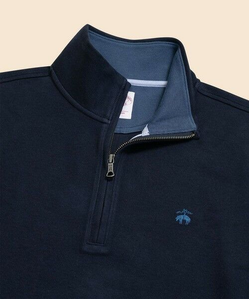 Brooks Brothers / ブルックス ブラザーズ スウェット | コットン　フレンチリブ　GFロゴ　ハーフジップ　モックネックプルオーバー | 詳細5
