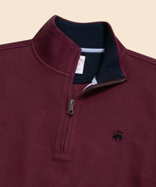 Brooks Brothers / ブルックス ブラザーズ スウェット | コットン　フレンチリブ　GFロゴ　ハーフジップ　モックネックプルオーバー | 詳細6