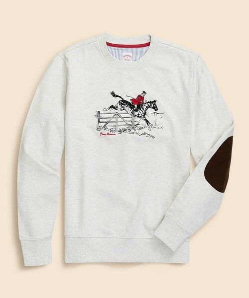 Brooks Brothers / ブルックス ブラザーズ スウェット | コットンフレンチテリー　ポールブラウン　エンブロイダリー　スウェットシャツ | 詳細1