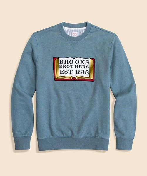 Brooks Brothers / ブルックス ブラザーズ スウェット | コットンフレンチテリー ブックエンブロイダリー スウェットシャツ(ブルー)