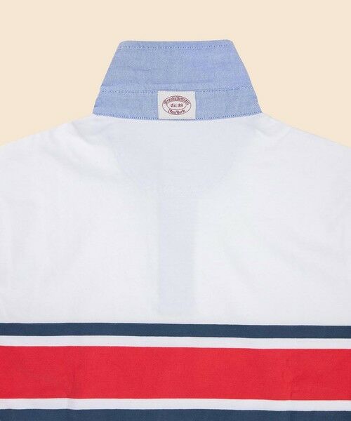 Brooks Brothers / ブルックス ブラザーズ ポロシャツ | コットンジャージー GFロゴ チェストストライプ ラグビーシャツ | 詳細2