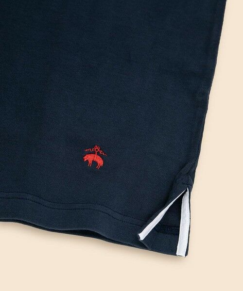 Brooks Brothers / ブルックス ブラザーズ ポロシャツ | コットンジャージー GFロゴ チェストストライプ ラグビーシャツ | 詳細6