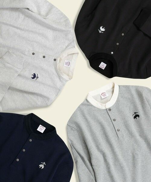 Brooks Brothers / ブルックス ブラザーズ スウェット | ◆オンラインストア限定◆ コットンフレンチテリー　ビッグGFロゴ　ハーフボタンスウェットシャツ | 詳細5