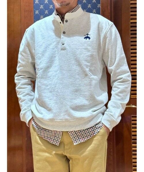Brooks Brothers / ブルックス ブラザーズ スウェット | ◆オンラインストア限定◆ コットンフレンチテリー　ビッグGFロゴ　ハーフボタンスウェットシャツ | 詳細16
