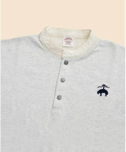 Brooks Brothers / ブルックス ブラザーズ スウェット | ◆オンラインストア限定◆ コットンフレンチテリー　ビッグGFロゴ　ハーフボタンスウェットシャツ | 詳細8