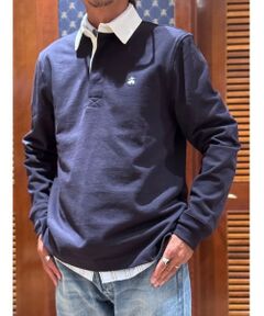 Brooks Brothers / ブルックス ブラザーズ ポロシャツ | コットンジャージー　GFロゴ　ソリッド　ラグビーシャツ