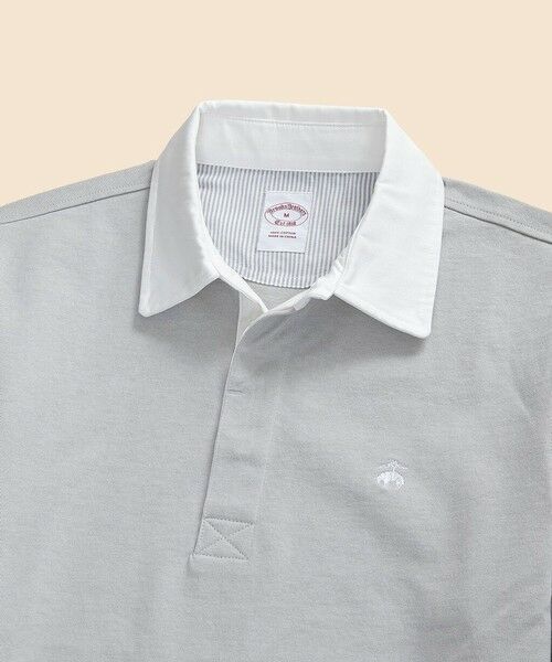 Brooks Brothers / ブルックス ブラザーズ ポロシャツ | コットンジャージー　GFロゴ　ソリッド　ラグビーシャツ | 詳細1