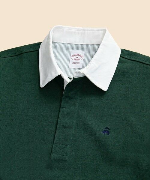 Brooks Brothers / ブルックス ブラザーズ ポロシャツ | コットンジャージー　GFロゴ　ソリッド　ラグビーシャツ | 詳細3