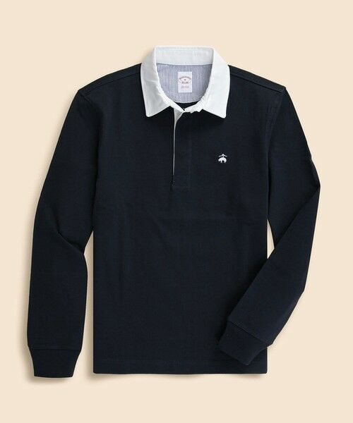 Brooks Brothers / ブルックス ブラザーズ ポロシャツ | コットンジャージー　GFロゴ　ソリッド　ラグビーシャツ | 詳細7