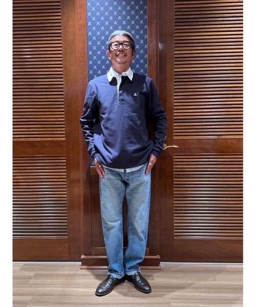 Brooks Brothers / ブルックス ブラザーズ ポロシャツ | コットンジャージー　GFロゴ　ソリッド　ラグビーシャツ | 詳細8