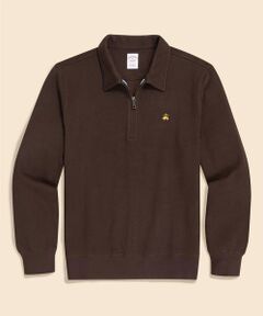 Brooks Brothers / ブルックス ブラザーズ スウェット | コットンジャージー　GFロゴ　ハーフジップカラー　プルオーバー