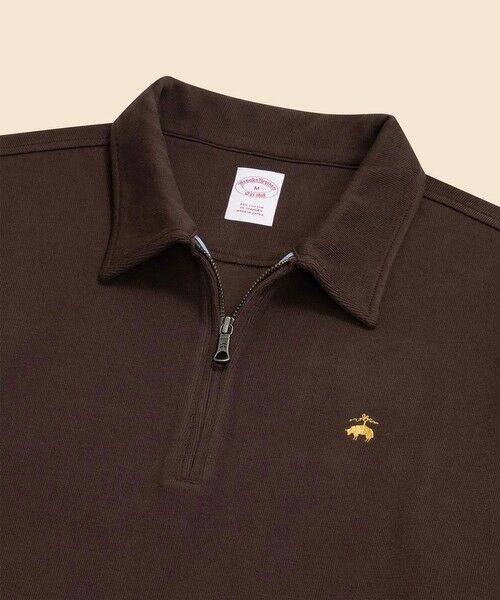 Brooks Brothers / ブルックス ブラザーズ スウェット | コットンジャージー GFロゴ ハーフジップカラー プルオーバー | 詳細1