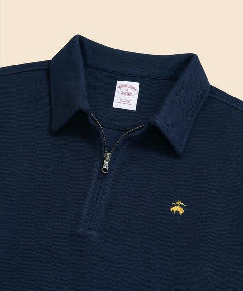 Brooks Brothers / ブルックス ブラザーズ スウェット | コットンジャージー GFロゴ ハーフジップカラー プルオーバー | 詳細2
