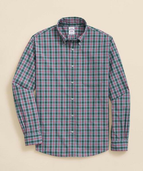 Brooks Brothers/ブルックス ブラザーズ コットンポプリン シーズナルパターン フライデーシャツ グリーン L Brooks Brothers/ブルックス ブラザーズ コットンポプリン シーズナルパターン フライデーシャツ グリーン L