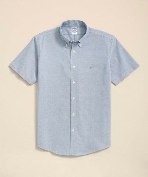 Brooks Brothers/ブルックス ブラザーズ ストレッチオックスフォード GFロゴ ショートスリーブカジュアルシャツ Regular Fit グレー S Brooks Brothers/ブルックス ブラザーズ ストレッチオックスフォード GFロゴ ショートスリーブカジュアルシャツ Regular Fit グレー S