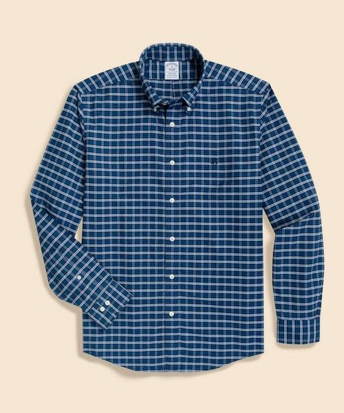 Brooks Brothers/ブルックス ブラザーズ ストレッチオックスフォード GFロゴ シーズナルパターン カジュアルシャツ Regular Fit ダークブルー S Brooks Brothers/ブルックス ブラザーズ ストレッチオックスフォード GFロゴ シーズナルパターン カジュアルシャツ Regular Fit ダークブルー S