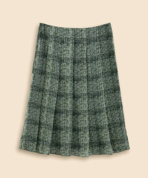 Brooks Brothers / ブルックス ブラザーズ ロング・マキシ丈スカート | ポリエステルジョーゼット　ツイードファブリックプリント　ミディプリーツスカート | 詳細1