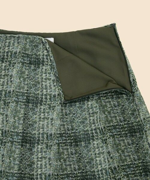 Brooks Brothers / ブルックス ブラザーズ ロング・マキシ丈スカート | ポリエステルジョーゼット　ツイードファブリックプリント　ミディプリーツスカート | 詳細2