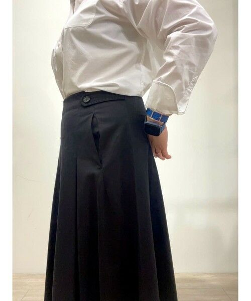 Brooks Brothers / ブルックス ブラザーズ ロング・マキシ丈スカート | ストレッチコットンツイル Aライン タックプリーツスカート | 詳細10