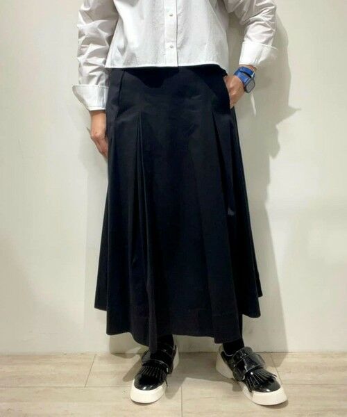 Brooks Brothers / ブルックス ブラザーズ ロング・マキシ丈スカート | ストレッチコットンツイル Aライン タックプリーツスカート | 詳細8