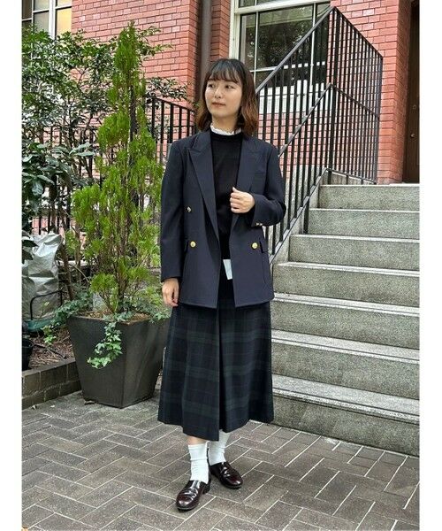 Brooks Brothers / ブルックス ブラザーズ ロング・マキシ丈スカート | ウール/ポリエステル ブラックウォッチ ミディスカート | 詳細4