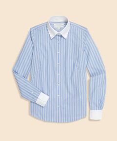 Brooks Brothers / ブルックス ブラザーズ シャツ・ブラウス | コットンストレッチ　ストライプ　クレリックシャツ　Fitted Fit