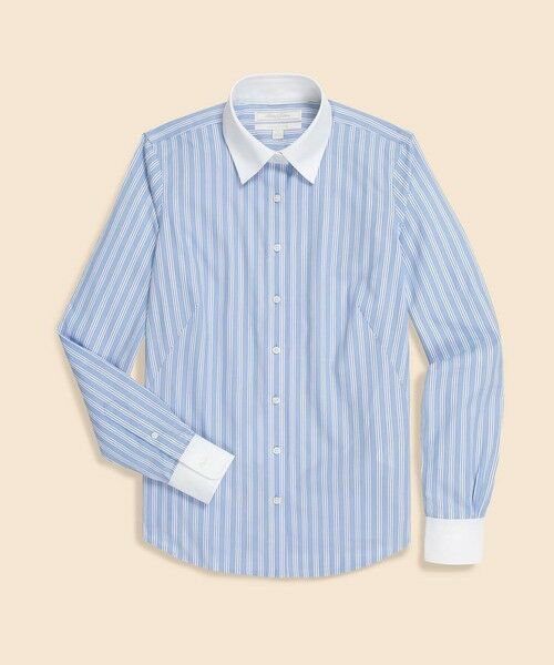 Brooks Brothers/ブルックス ブラザーズ コットンストレッチ ストライプ クレリックシャツ Fitted Fit ブルー 6 Brooks Brothers/ブルックス ブラザーズ コットンストレッチ ストライプ クレリックシャツ Fitted Fit ブルー 6