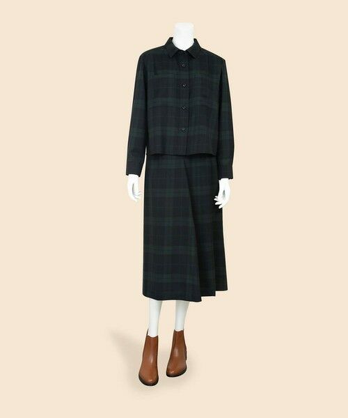 Brooks Brothers / ブルックス ブラザーズ シャツ・ブラウス | ウール/ポリエステル ブラックウォッチ クロップド シャツジャケット | 詳細2