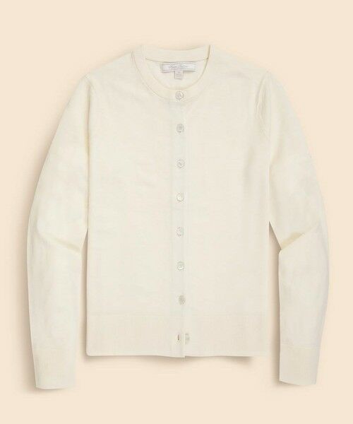Brooks Brothers/ブルックス ブラザーズ メリノウール クルーネックカーディガン アイボリー M Brooks Brothers/ブルックス ブラザーズ メリノウール クルーネックカーディガン アイボリー M