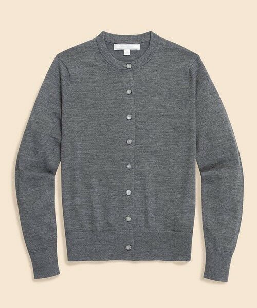 Brooks Brothers/ブルックス ブラザーズ メリノウール クルーネックカーディガン グレー XS Brooks Brothers/ブルックス ブラザーズ メリノウール クルーネックカーディガン グレー XS