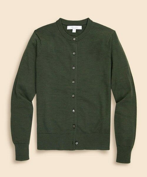 Brooks Brothers/ブルックス ブラザーズ メリノウール クルーネックカーディガン ダークグリーン XS Brooks Brothers/ブルックス ブラザーズ メリノウール クルーネックカーディガン ダークグリーン XS