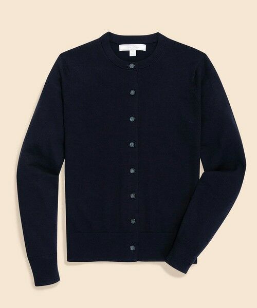 Brooks Brothers/ブルックス ブラザーズ メリノウール クルーネックカーディガン ネイビー XS Brooks Brothers/ブルックス ブラザーズ メリノウール クルーネックカーディガン ネイビー XS