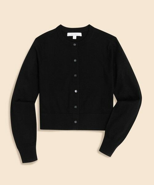Brooks Brothers/ブルックス ブラザーズ メリノウール クロップド クルーネックカーディガン ブラック S Brooks Brothers/ブルックス ブラザーズ メリノウール クロップド クルーネックカーディガン ブラック S