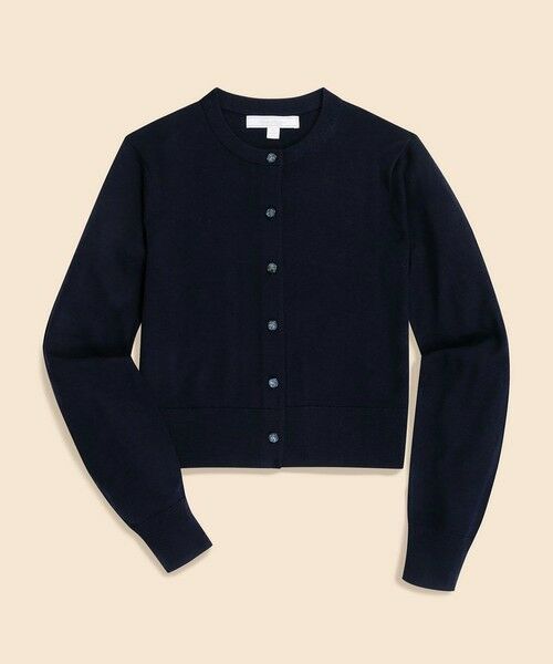 Brooks Brothers/ブルックス ブラザーズ メリノウール クロップド クルーネックカーディガン ネイビー XS Brooks Brothers/ブルックス ブラザーズ メリノウール クロップド クルーネックカーディガン ネイビー XS