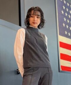 Brooks Brothers / ブルックス ブラザーズ ベスト | ポリエステル／コットン　ノースリーブ　モックネックニットトップ