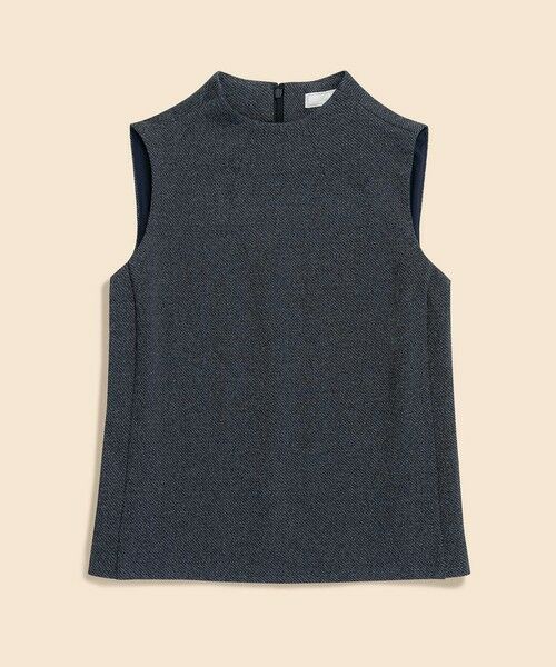 Brooks Brothers / ブルックス ブラザーズ ベスト | ポリエステル／コットン　ノースリーブ　モックネックニットトップ | 詳細1